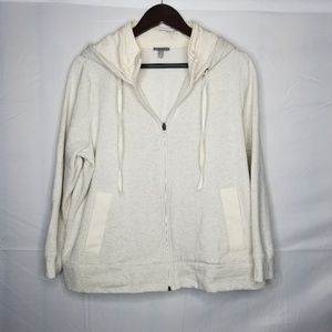 T by Talbots Full Zip Fleece Hoodie Sz 1Xp